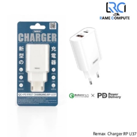 Remax Charger RP-U37/REMAX Charger QC3.0+PD Fast Charging Adapter