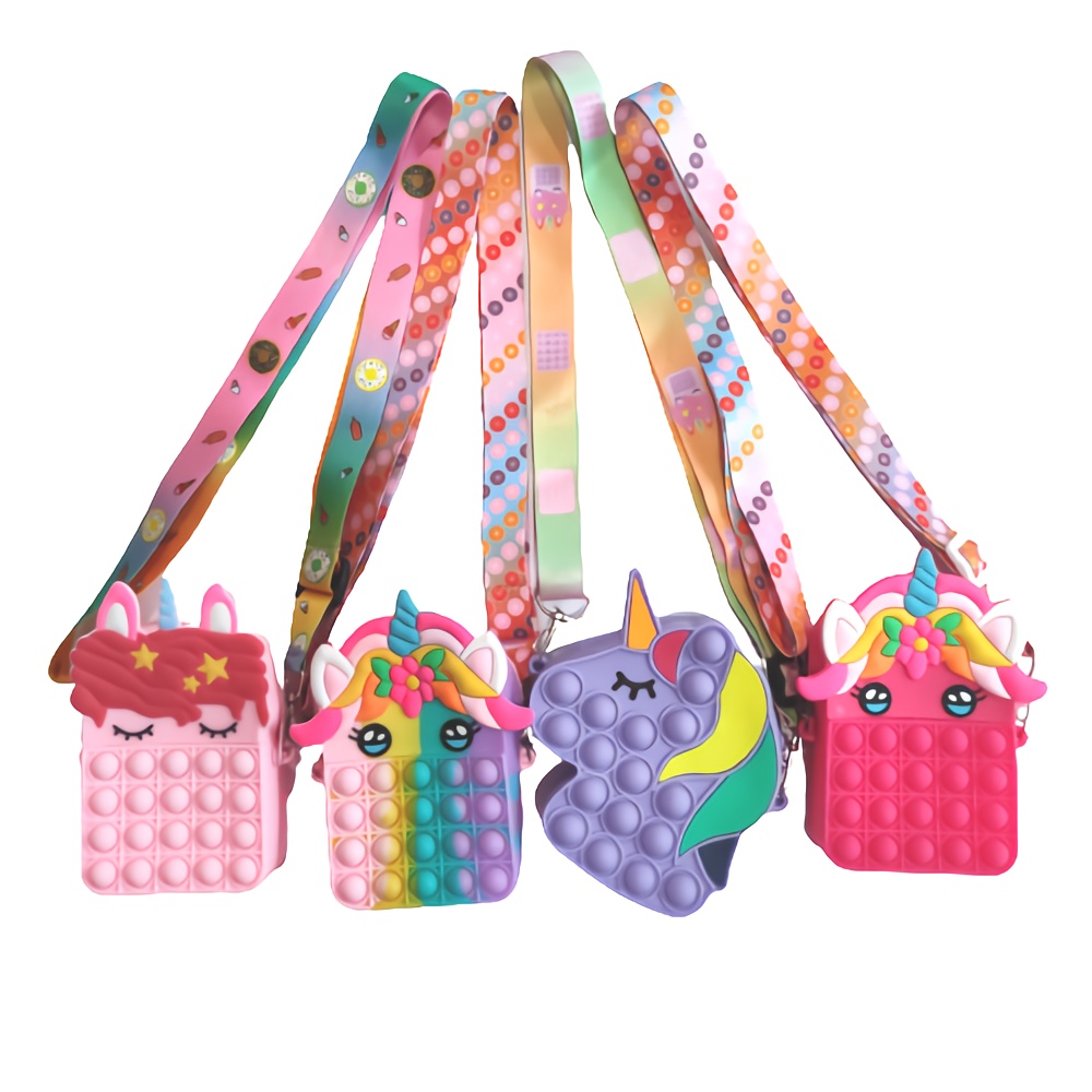 Tas Selempang Anak Pop It Unicorn IMPORT Kekinian Tik tok Fashion