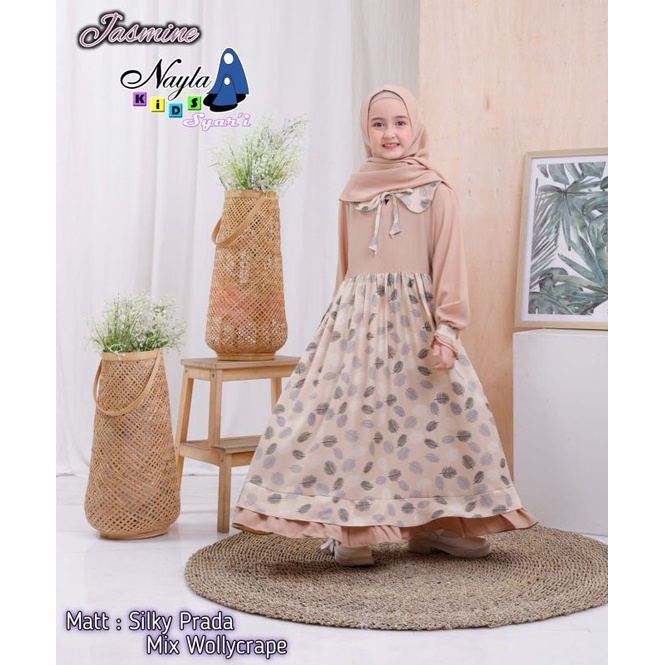 JASMINE SET SYARIE GAMIS ANAK ORIGINAL BY NAYLA KIDS