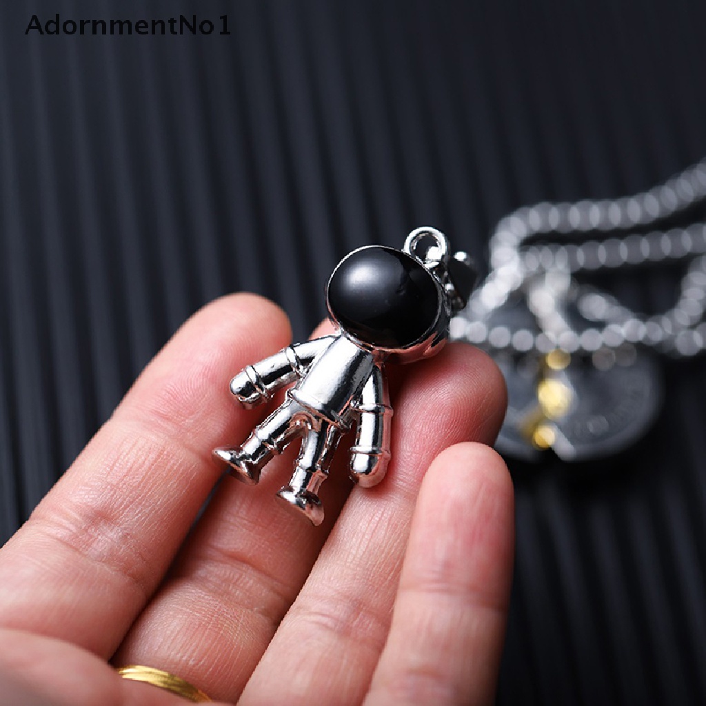 (AdornmentNo1) Anting Tusuk Bentuk Astronot Luar Angkasa Bahan Stainless Steel Model Vintage / Punk