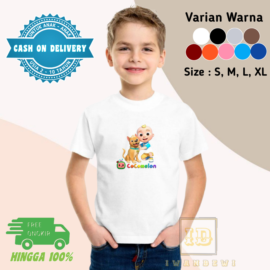 Kaos anak cocomelon/baju anak cocomelon laki laki/perempuan tangan pendek terbaru/termurah 2-10tahun