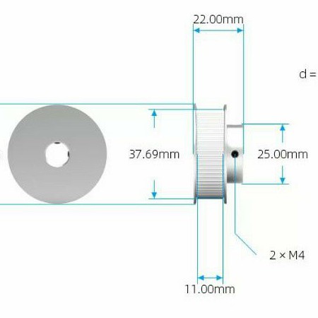 GT2 Pulley 2GT 60 Teeth Bore 5mm 6mm 8mm 10mm 12mm Width 10mm