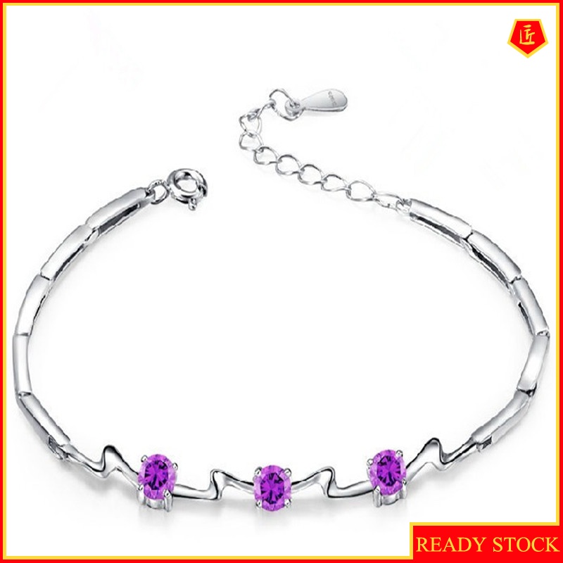 [Ready Stock]Women's Silver Bracelet Fashion All-Matching