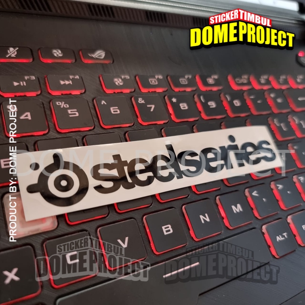 STIKER STEEL SERIES PANJANG STIKER CUTTING DECAL SATUAN IMPORT AKSESORIES MOTOR DAN KOMPUTER GAMING