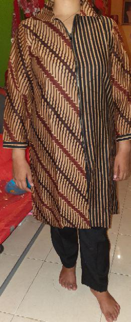 Bavc Batik Tunik Zipper Depan M L Xl Xxl