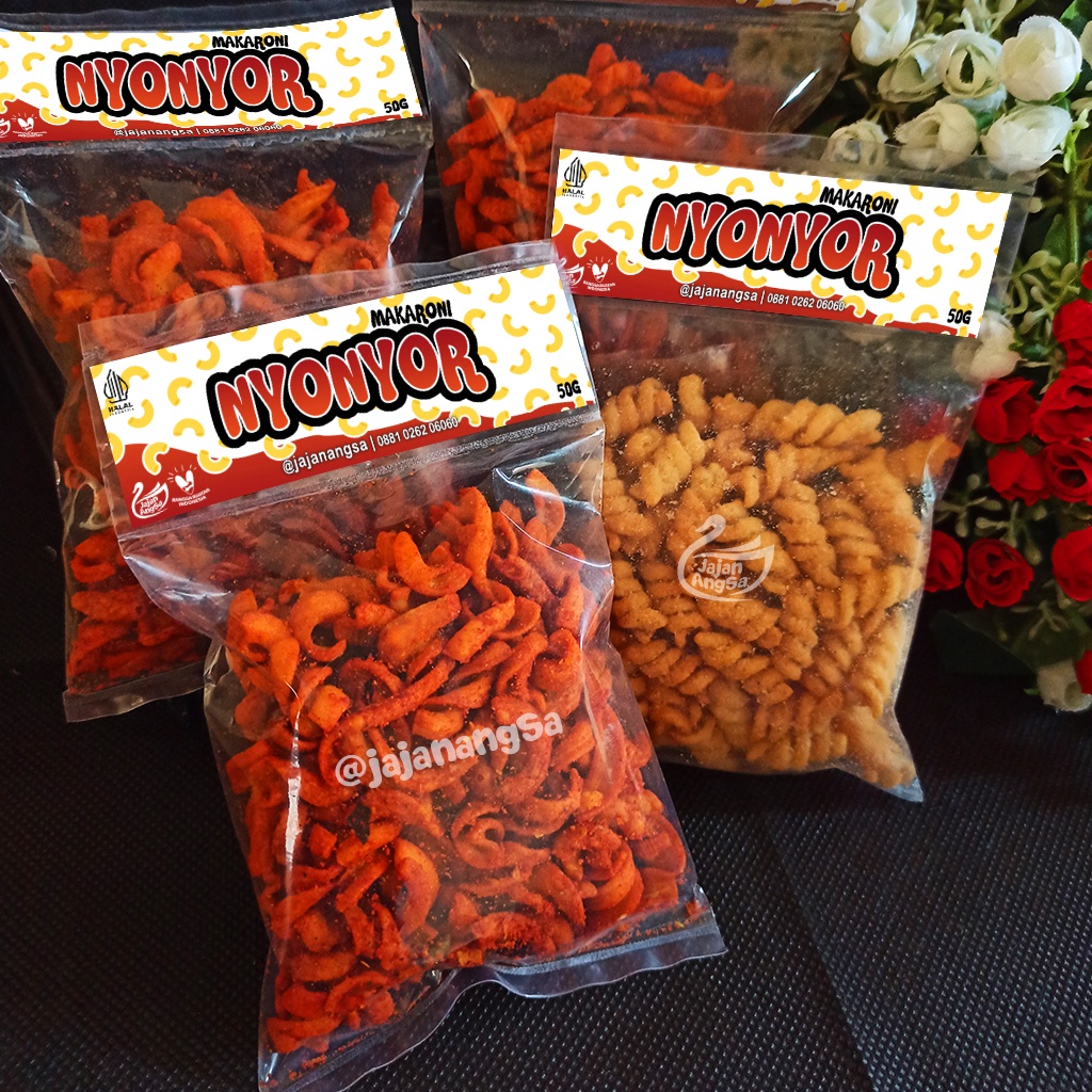 

Makaroni Spiral 50Gr Varian Rasa NYONYOR | Fusili | Pedas Daun Jeruk/Balado Pedas/Sapi Panggang/Jagung Manis | Rasa Enak Termurah