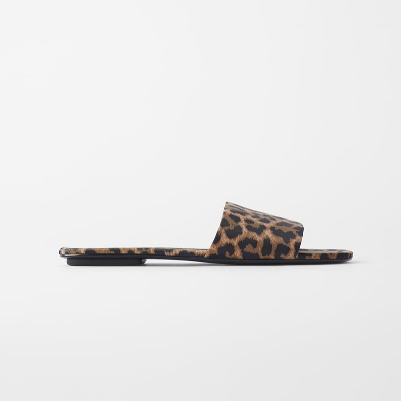 ZR Leopard Flat Sandals