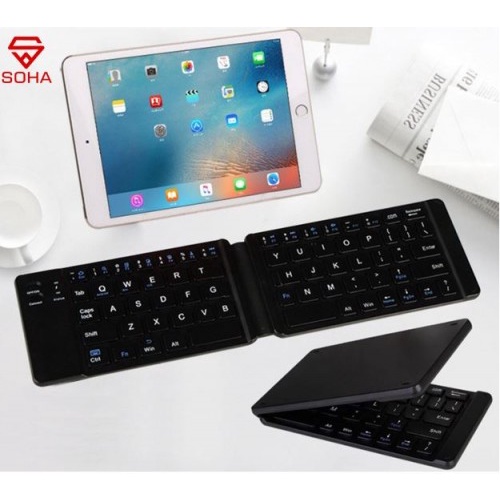 SOHA KYB-006 Wireless Bluetooth Keyboard Portable Lipat Folding Magnetic Support IOS Win Android