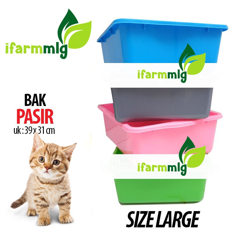 Cat Litter Box / Bak Pasir / Kotak Bak Pasir Kucing / Bak Pasir Kucing