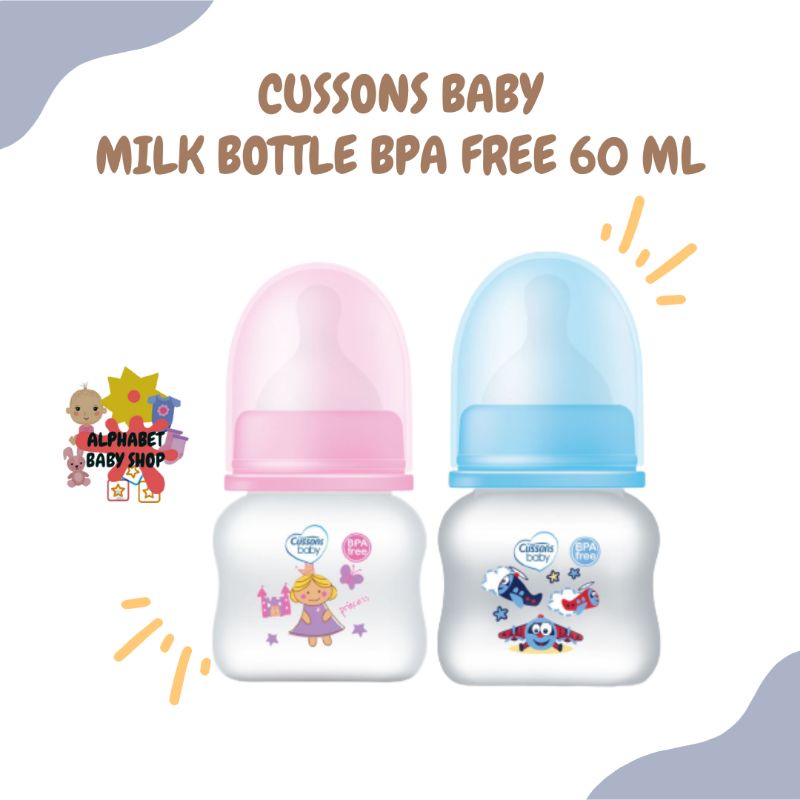 Jual CUSSONS BABY MILK BOTTLE 60 mL BPA FREE / BOTOL SUSU CUSSONS 60 mL