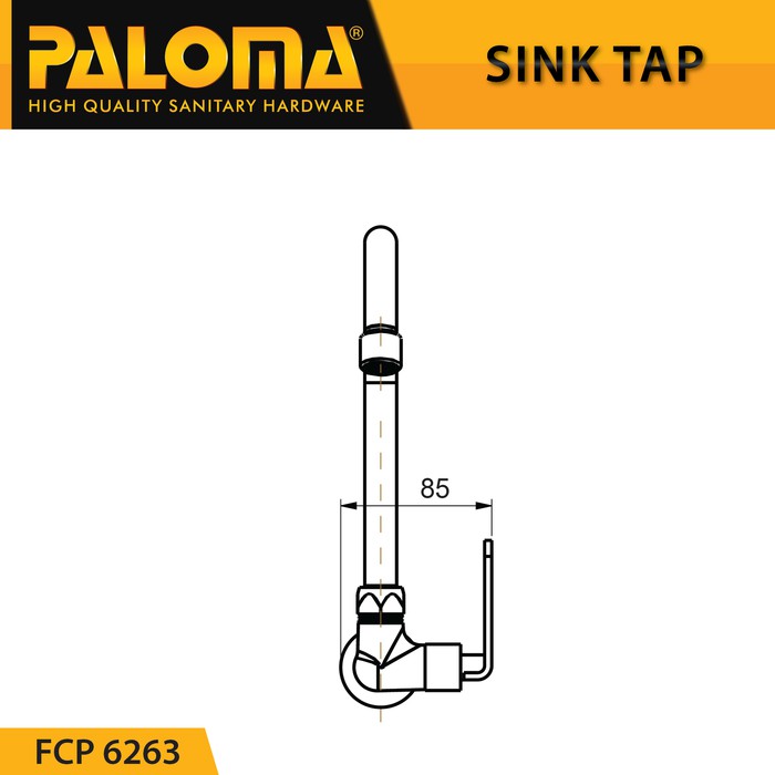 Tap PALOMA FCP 6263 Keran Kran Air Dingin Sink Wastafel Dapur Tembok