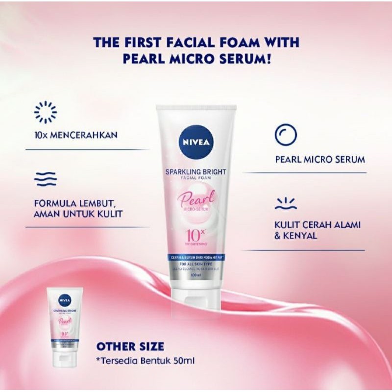 NIVEA Sparkling Bright Whitening Facial Foam 100ml