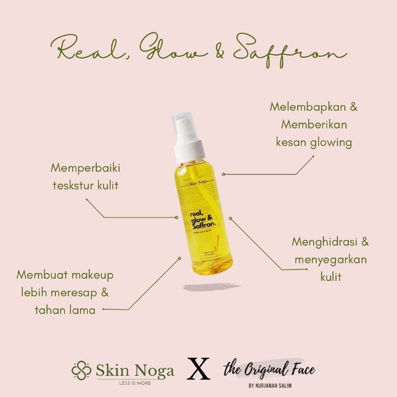 REAL, GLOW &amp; SAFFRON FACEMIST SKINNOGA X THE ORIGINAL FACE