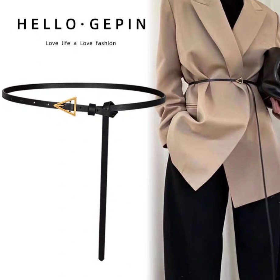 Ikat Pinggang Wanita Import SEGITIGA BS Kulit PU Kualitas Premium Gaya Korea Fashion Cewek Segitiga