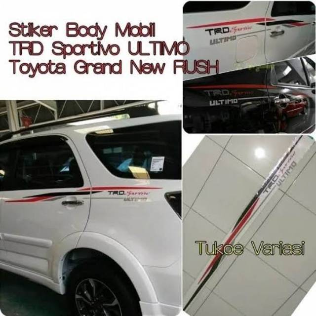 Jual Stiker Mobil Toyota Rush List Body Mobil Toyota Rush Stiker Trd