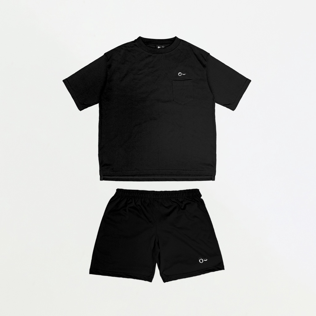 John &amp; Jill Oversize Short Sleeve Saku &amp; Short Pants - Basic Set