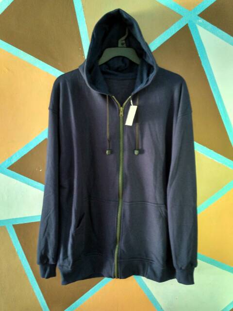 Jaket hoodie polos jumbo