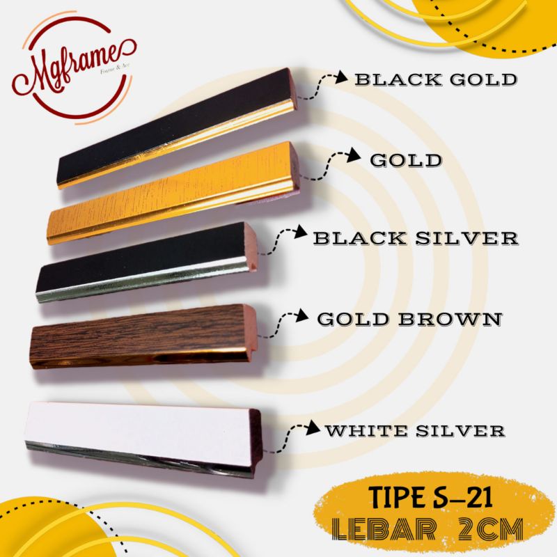 BATANGAN Bingkai type S 21 lebar 2CM panjang 3M/BATANGAN PIGURA