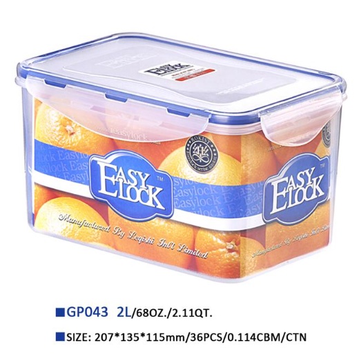 Food Container Bukan Lock &amp; Lock BPA FREE Aman Wadah Untuk MPASI BAYI Easy Lock / EasyLock - Tempat Makan 500ML 1,3Liter 2Liter /  Bukan Lock n Lock atau Bukan Lock&amp;Lock / Lunch Box /  Food Container untuk Tempat Susu Bubuk Bayi Kedap Udara