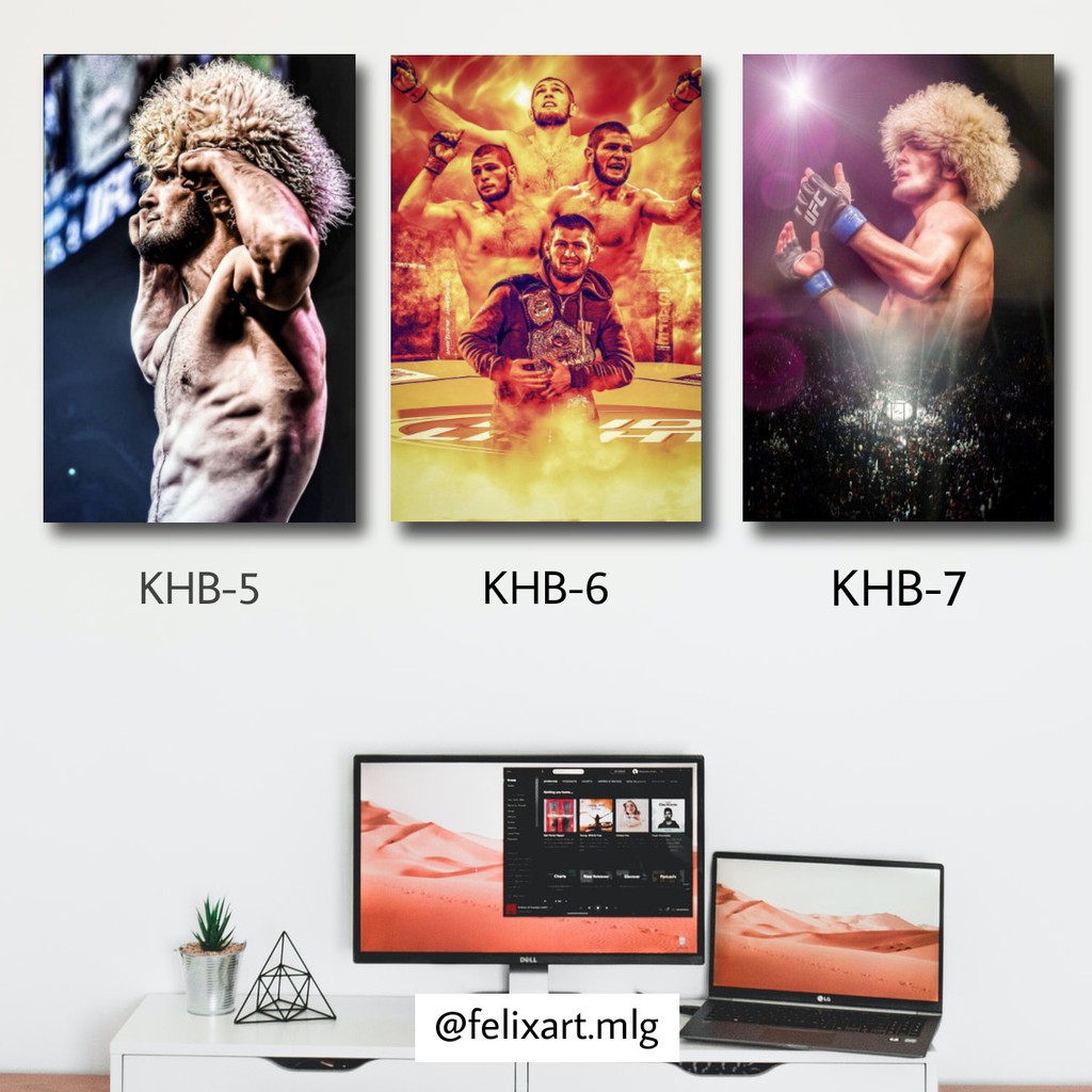 Poster Kayu Khabib Nurmagomedov Atlet UFC Hiasan Dinding UFC Khabib
