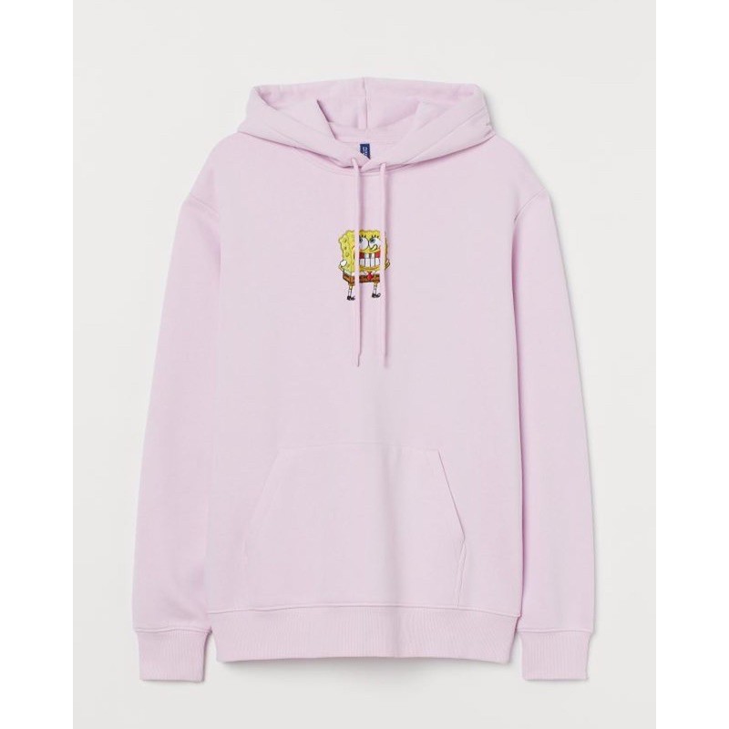 HOODIE HNM SPONGEBOB PINK BORDIR