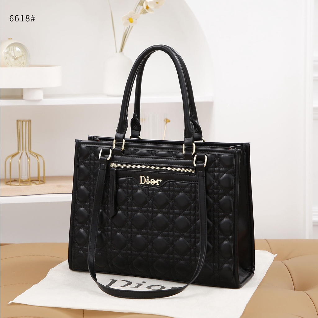 DR Cannage Quilted Lambskin Leather Tote Bag #6618