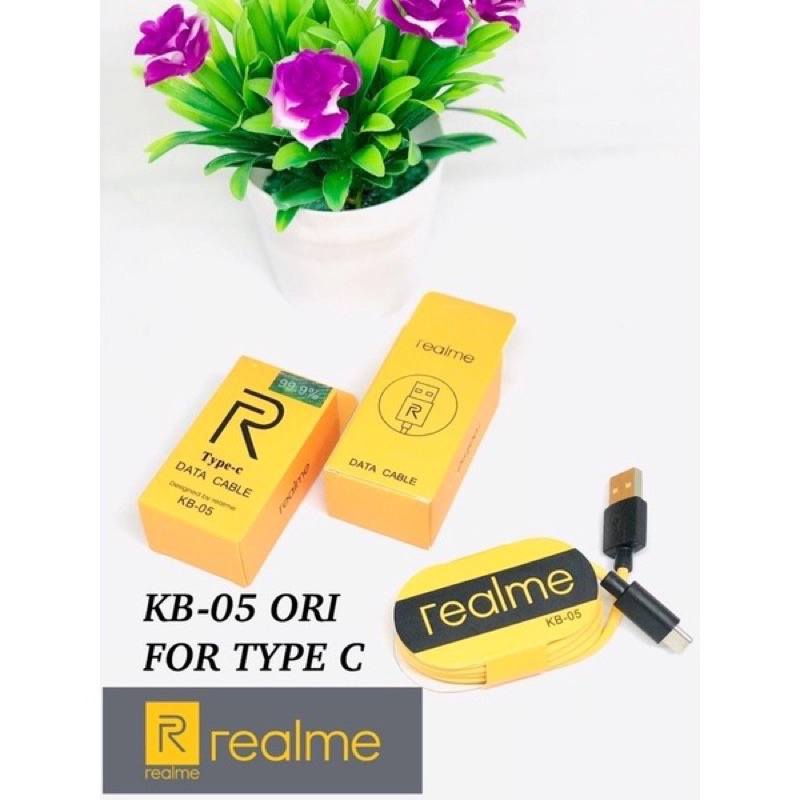 Promo Terpopuler Kabel Data Realme KB-05 Type C / Micro Usb Cable Fast Charging Warna Kuning 1 Meter