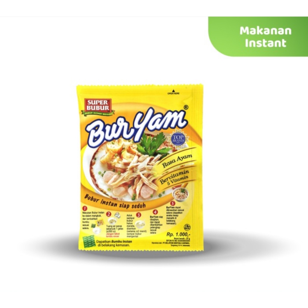 Super Bubur Buryam Renceng 10 Pcs @ 22 Gr