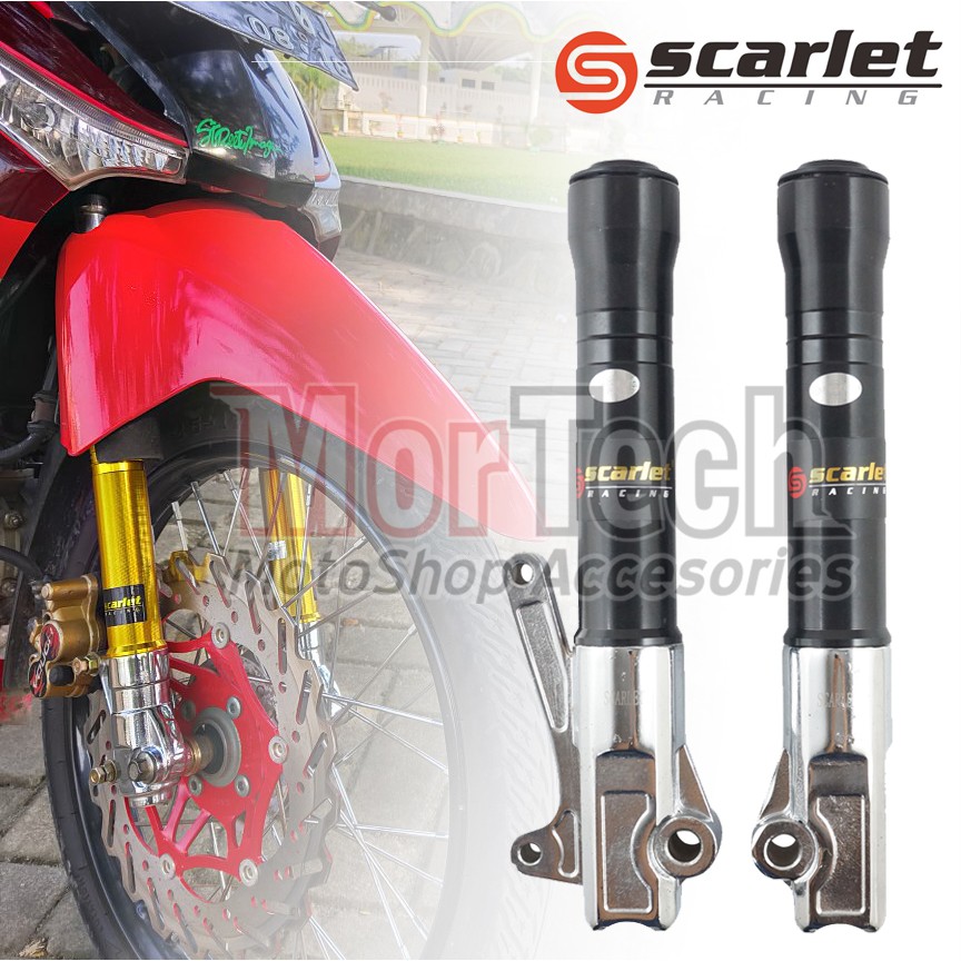 Bottom Tabung Shock Shockbreaker Depan CNC Scarlet Supra X 125 Supra Fit Grand Revo Blade Karisma