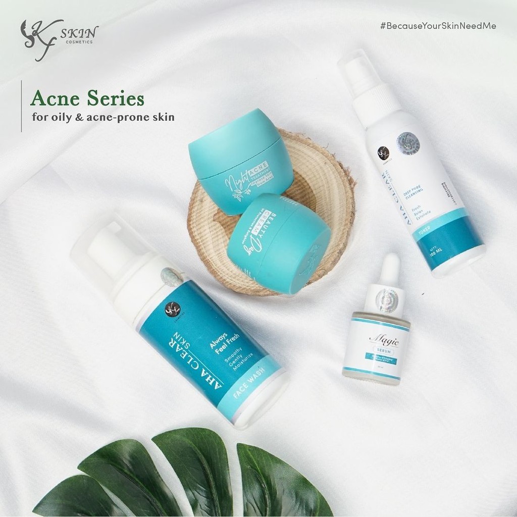 Paket Perawatan Wajah KF Skin Tosca Premium Acne Series Original BPOM Free Serum