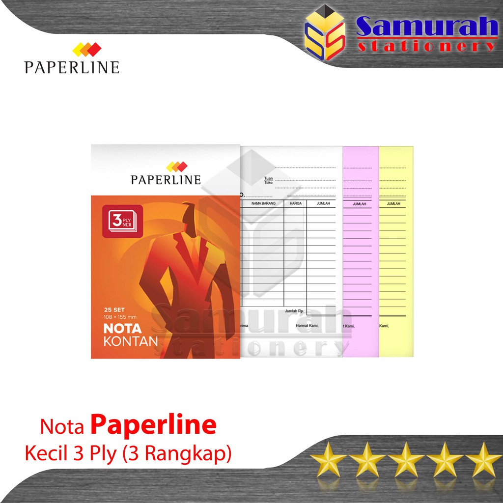 

Buku Nota Kontan Paperline Kecil 3 Ply / Bon Rangkap 3 / Nota PPL K3