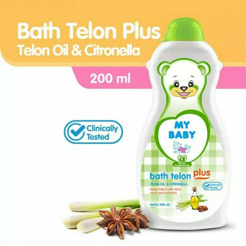 My Baby Bath Telon Plus 200ml/ Sabun Mandi Bayi with Telon