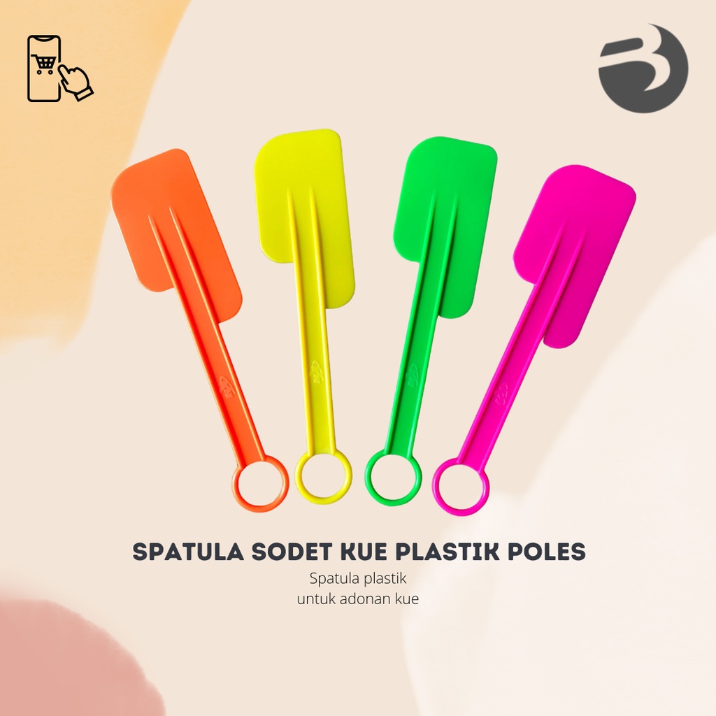 SPATULA SODET PLASTIK POLOS ADONAN KUE