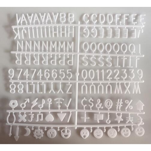 Letter Board - Papan Nama Bayi - Felt Letter Board - Papan Tulis Custom - Letter Board Kekinian SmileGirl 25x25-huruf putih