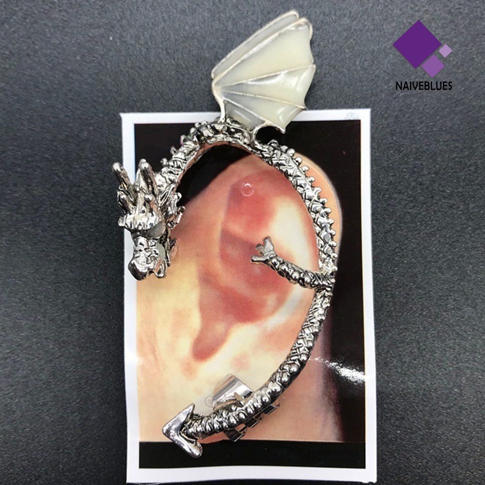 1 Pc Anting Tindik Bentuk Naga Gaya Punk Untuk Wanita