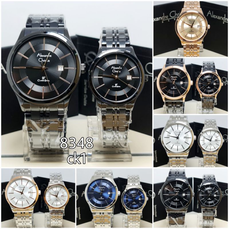 jam tangan couple Alexandre Christie AC8348 8348 ORIGINAL BERGARANSI RESMI