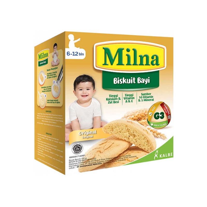 Milna Biskuit Bayi 65gr Biskuit Bayi rasa buah