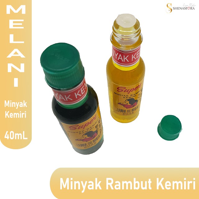 Minyak Rambut Kemiri Melani Super Botol Kaca 40 ml