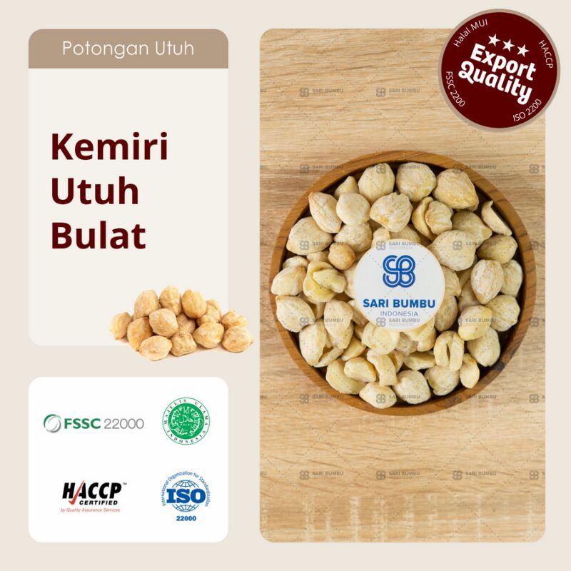 

Kemiri Utuh Bulat / Candlenut Whole 250gr