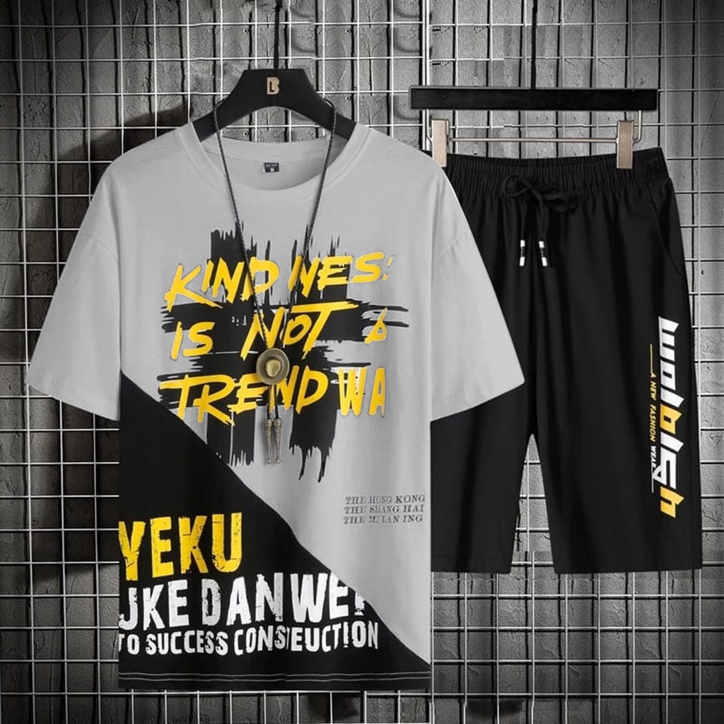 COD/ARPIOSSHOP - STELAN YEKU - SETELAN PRIA SATU SET ( KAOS + CELPEN )