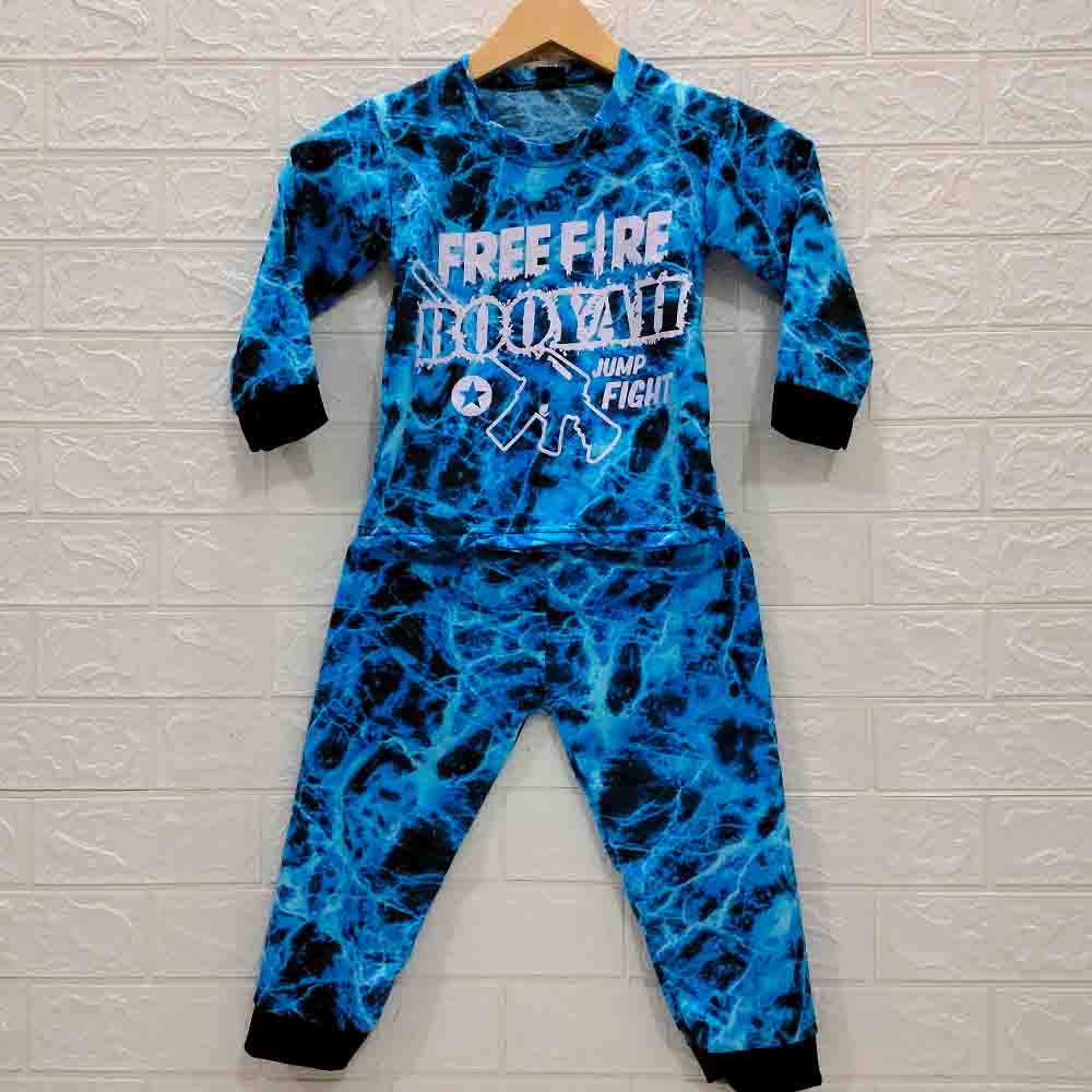 MKids88 - Baju Setelan Panjang KAOS Anak Laki-Laki Tie Dye Free Fire