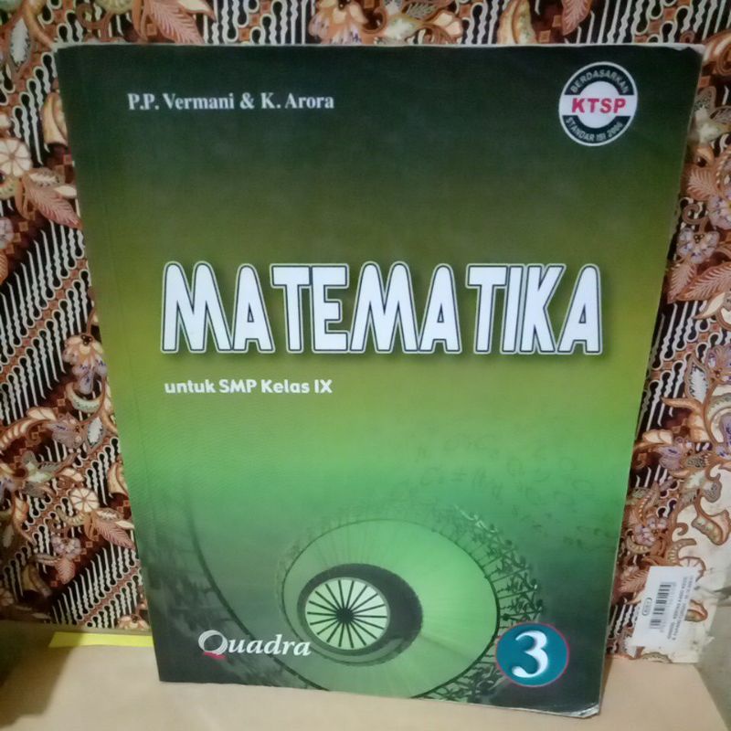 MATEMATIKA 3 SMP KELAS 9 IX KTSP QUADRA