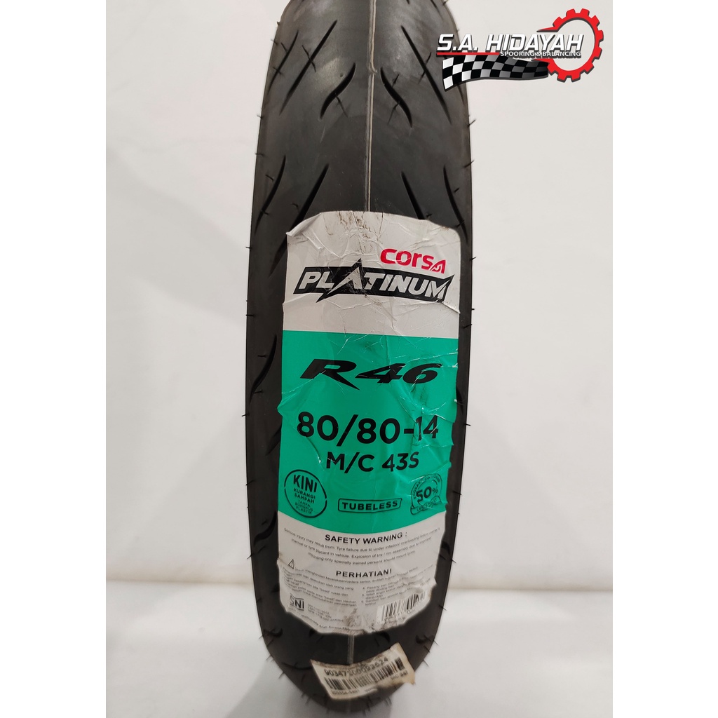 Ban Matic Corsa Platinum R46 90/80-14 80/80-14 100/80-14 Tubeless CORSA R46