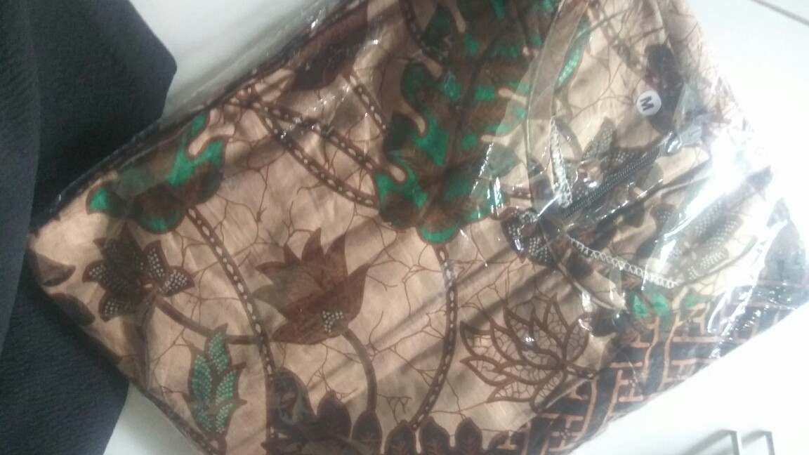 M-l-xl-xxl Batik Tunik Wanita Asj Sa Hrb026 Kenongo Pekalongan Sogan Tulis