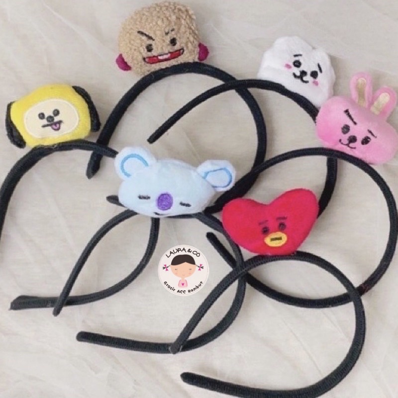 Ecer Bando Bandana BTS BT21 karakter 1pc