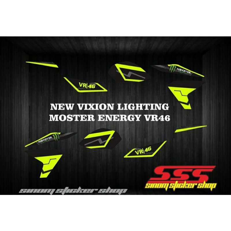 Stiker variasi NVL new vixion lightning monster enery VR46