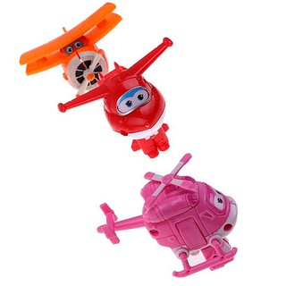 8Pcs Set Mainan  Pesawat  Mini Model Robot  Anime Super 