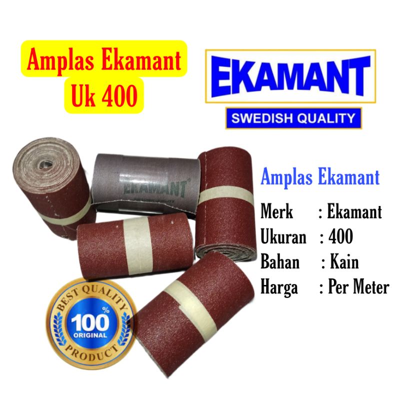 AMPLAS EKAMANT GRIT 400 METERAN / KERTAS GOSOK EKAMANT