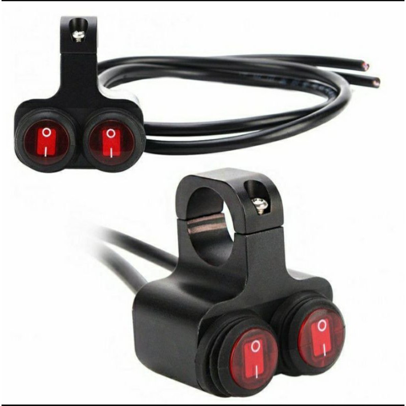 SAKLAR TOMBOL LAMPU ON OFF  STANG SPION MOTOR SAKLAR ON OFF LAMPU MOTOR TRAIL KLX/CRF/RX KING VIXION