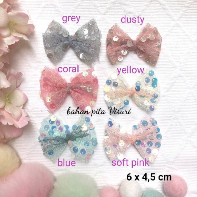 Bow Transparan Sequin